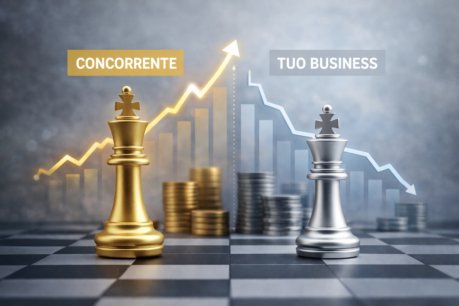 posizionamento marketing immagine di una scacchiera con due re
